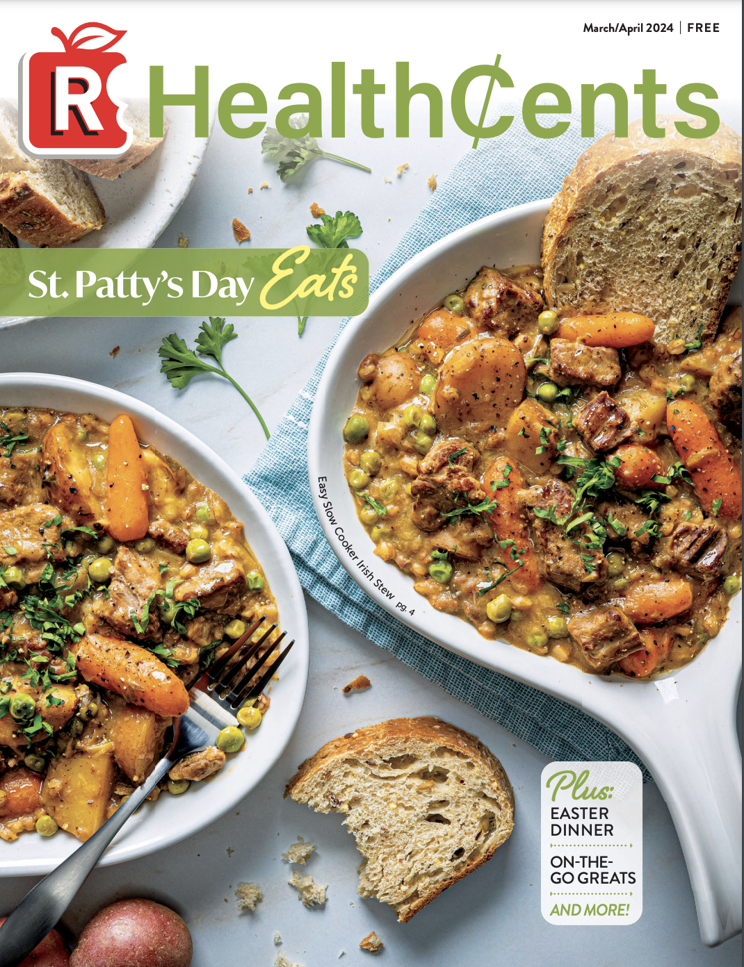 Cover of Healthcents March April- St. Patty's Day Eats